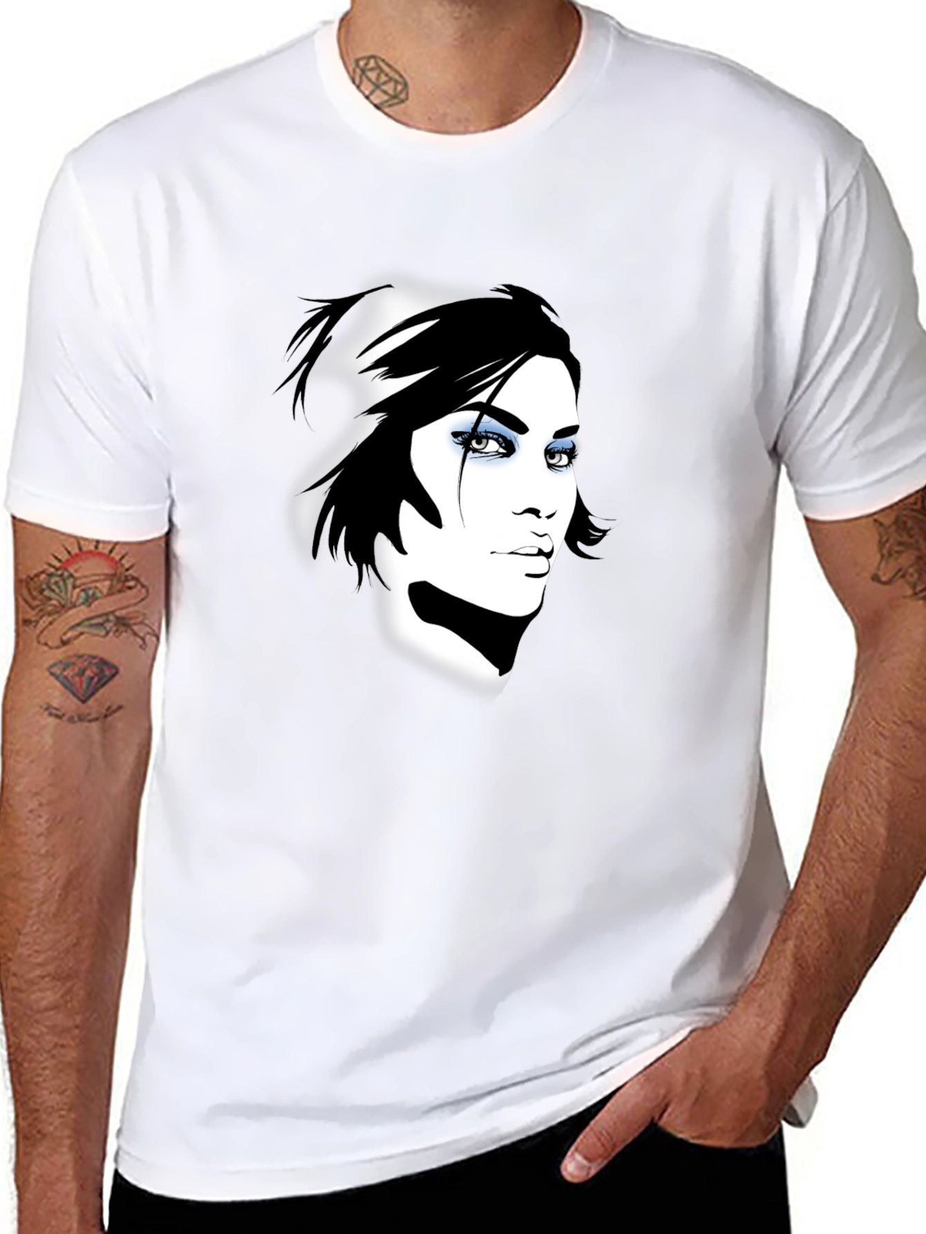 Graphic Print Unisex Black T-Shirt