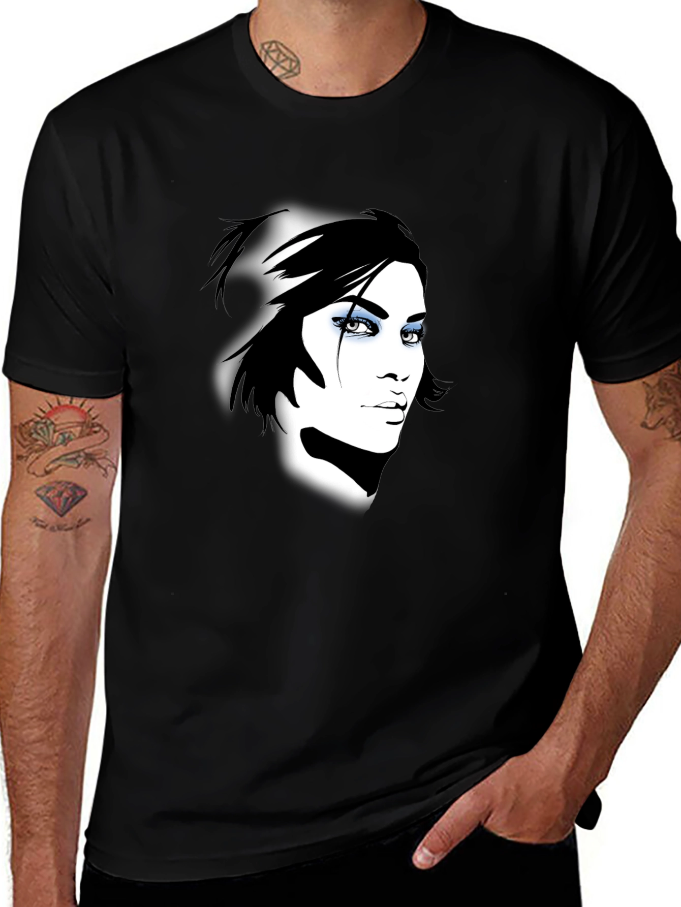 Graphic Print Unisex Black T-Shirt