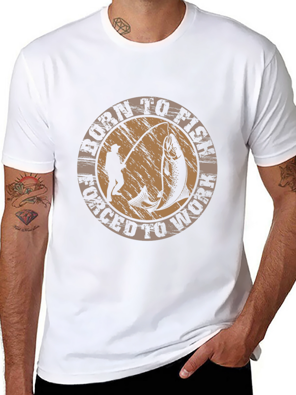 Born to Fish T-Shirt Fishing Lover Tee