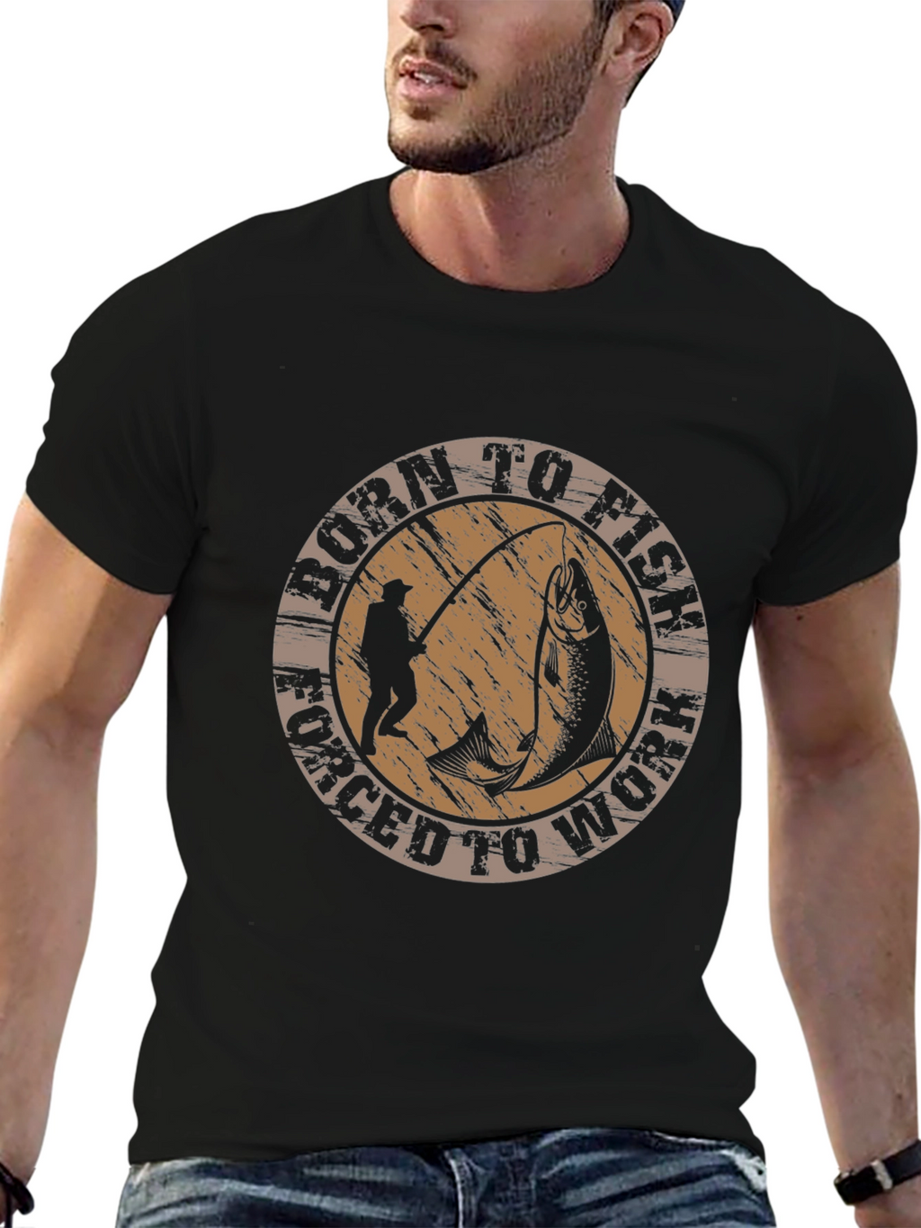 Born to Fish T-Shirt Fishing Lover Tee