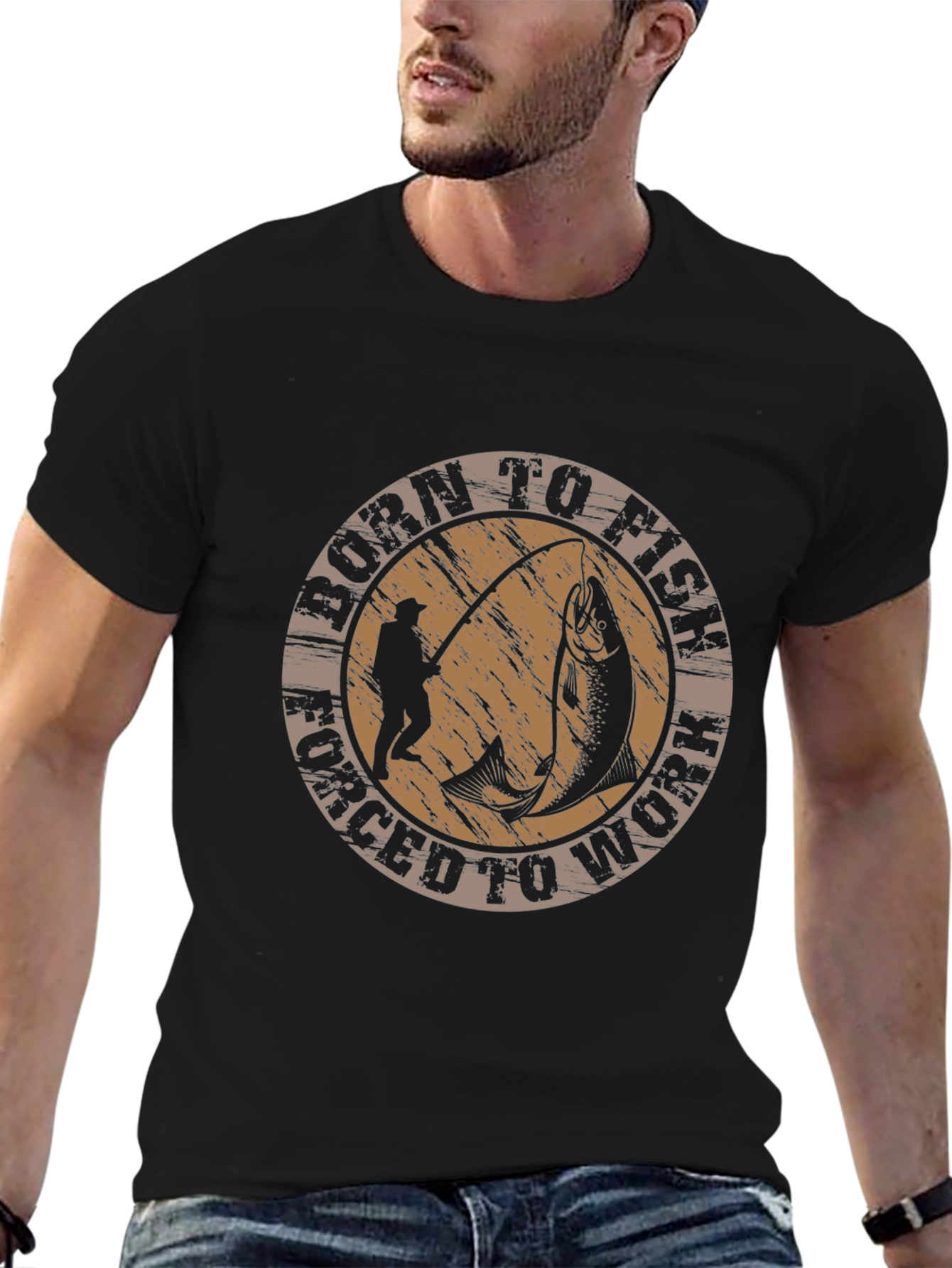 Born to Fish T-Shirt Fishing Lover Tee