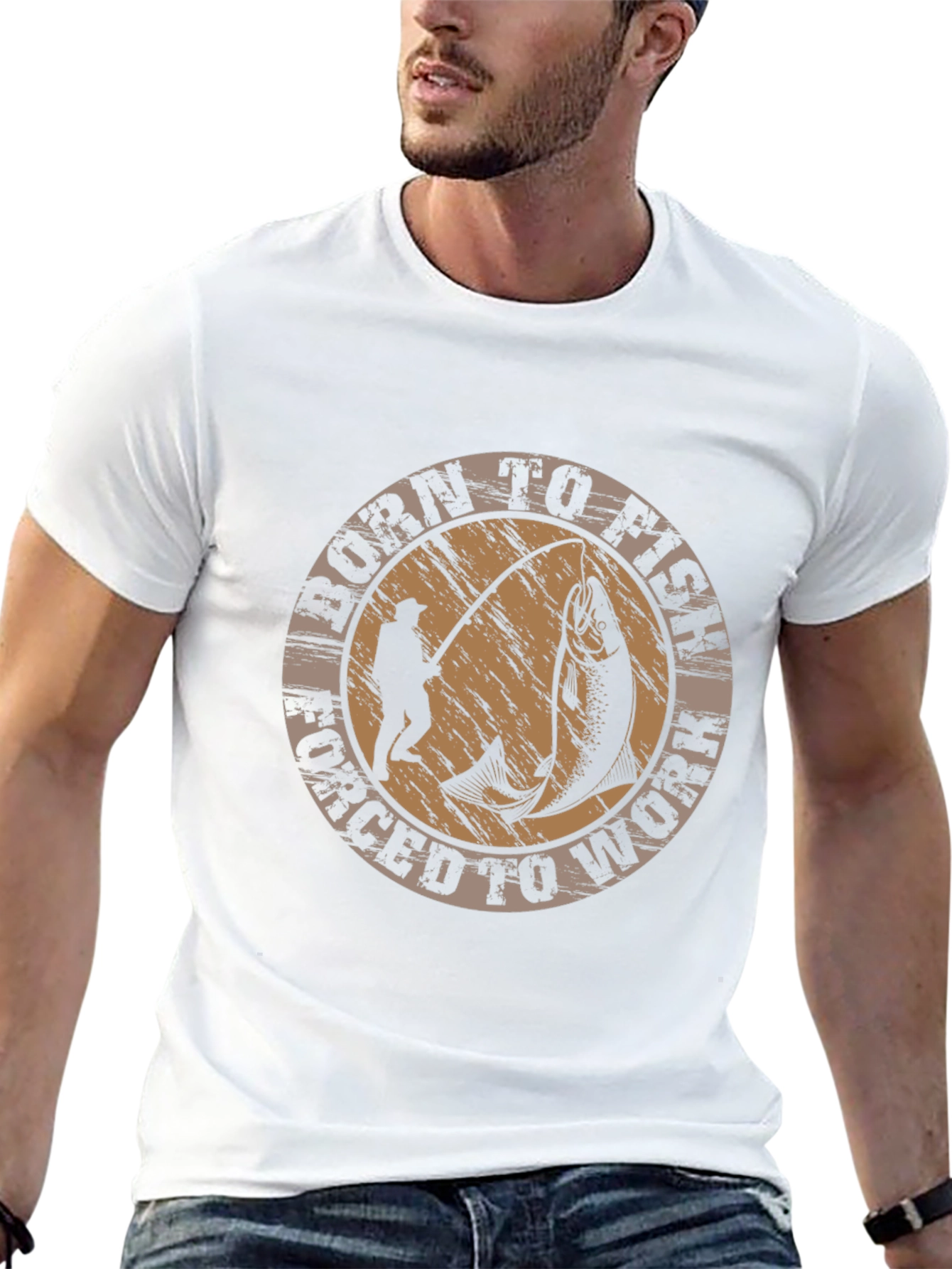 Born to Fish T-Shirt Fishing Lover Tee
