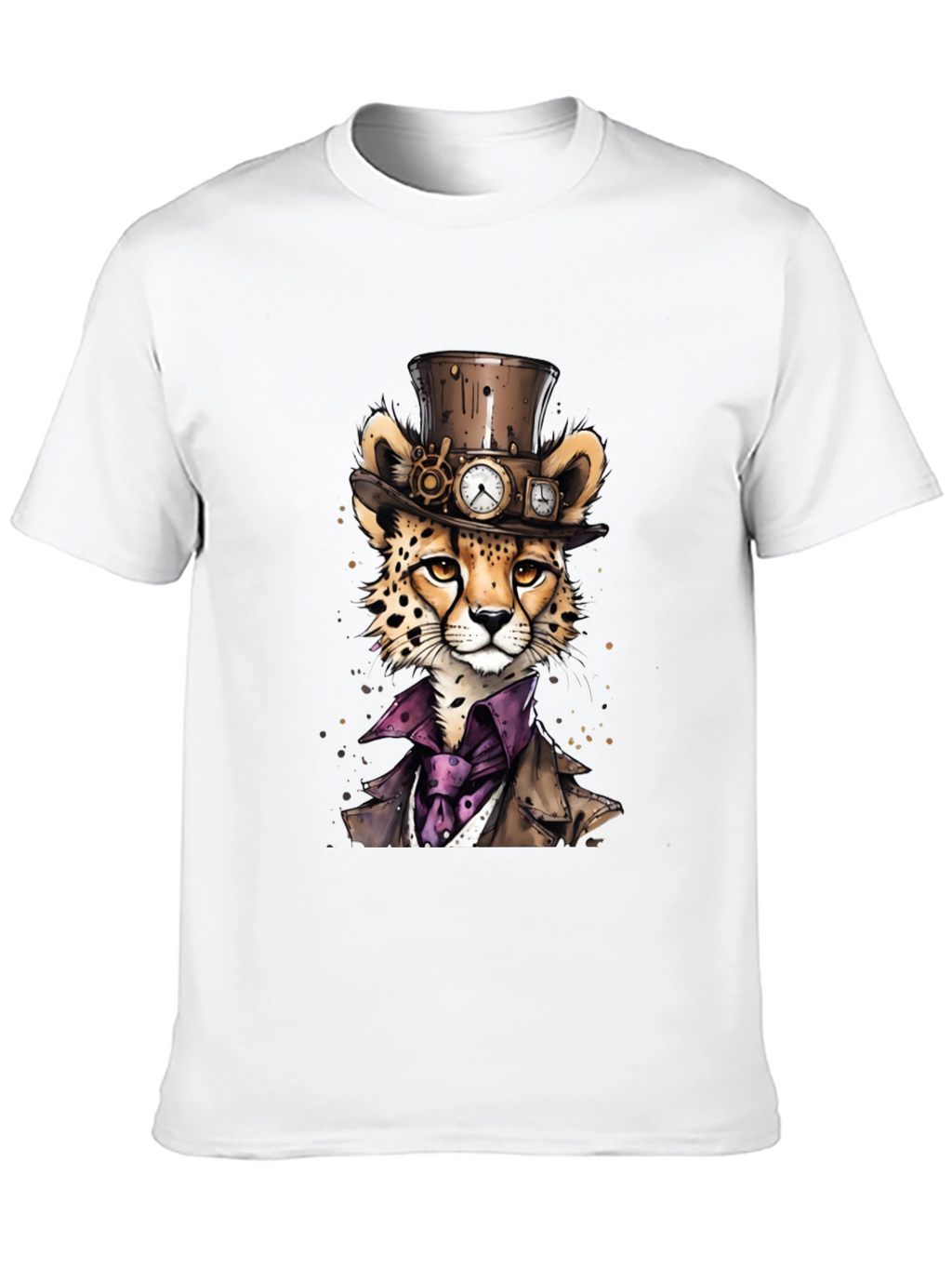 Steampunk Cheetah Graphic T-Shirt