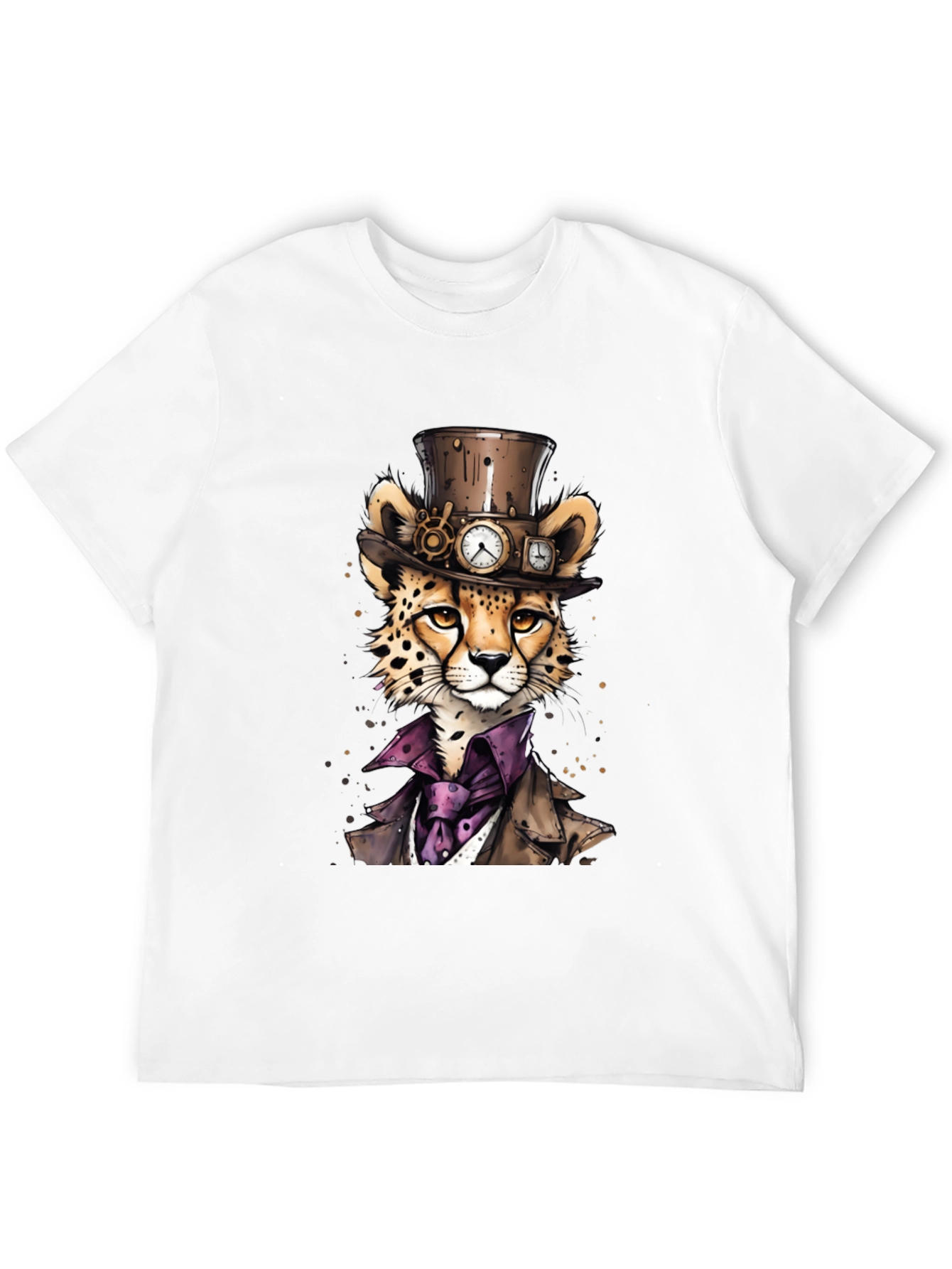 Steampunk Cheetah Graphic T-Shirt