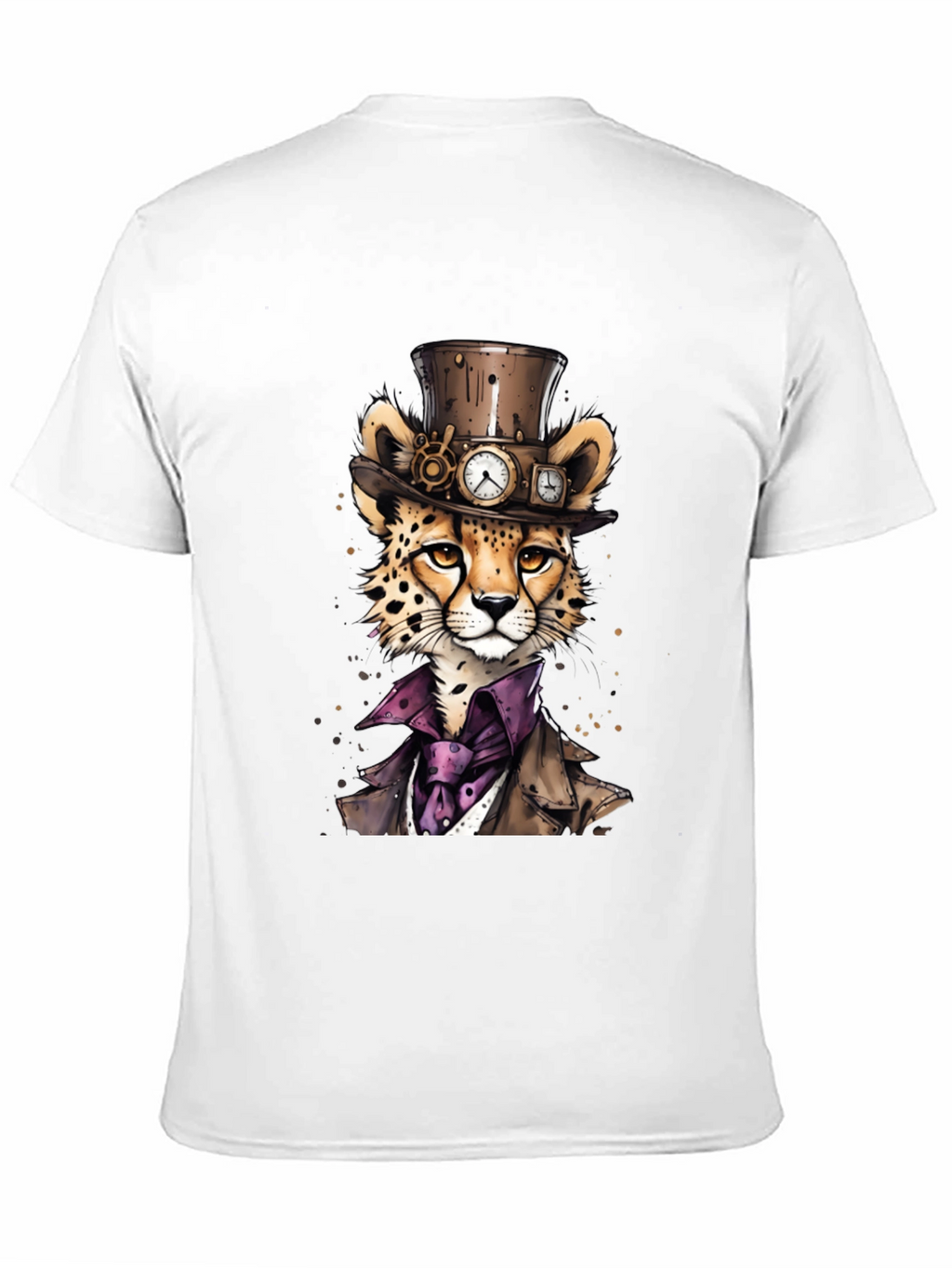 Steampunk Cheetah Graphic T-Shirt