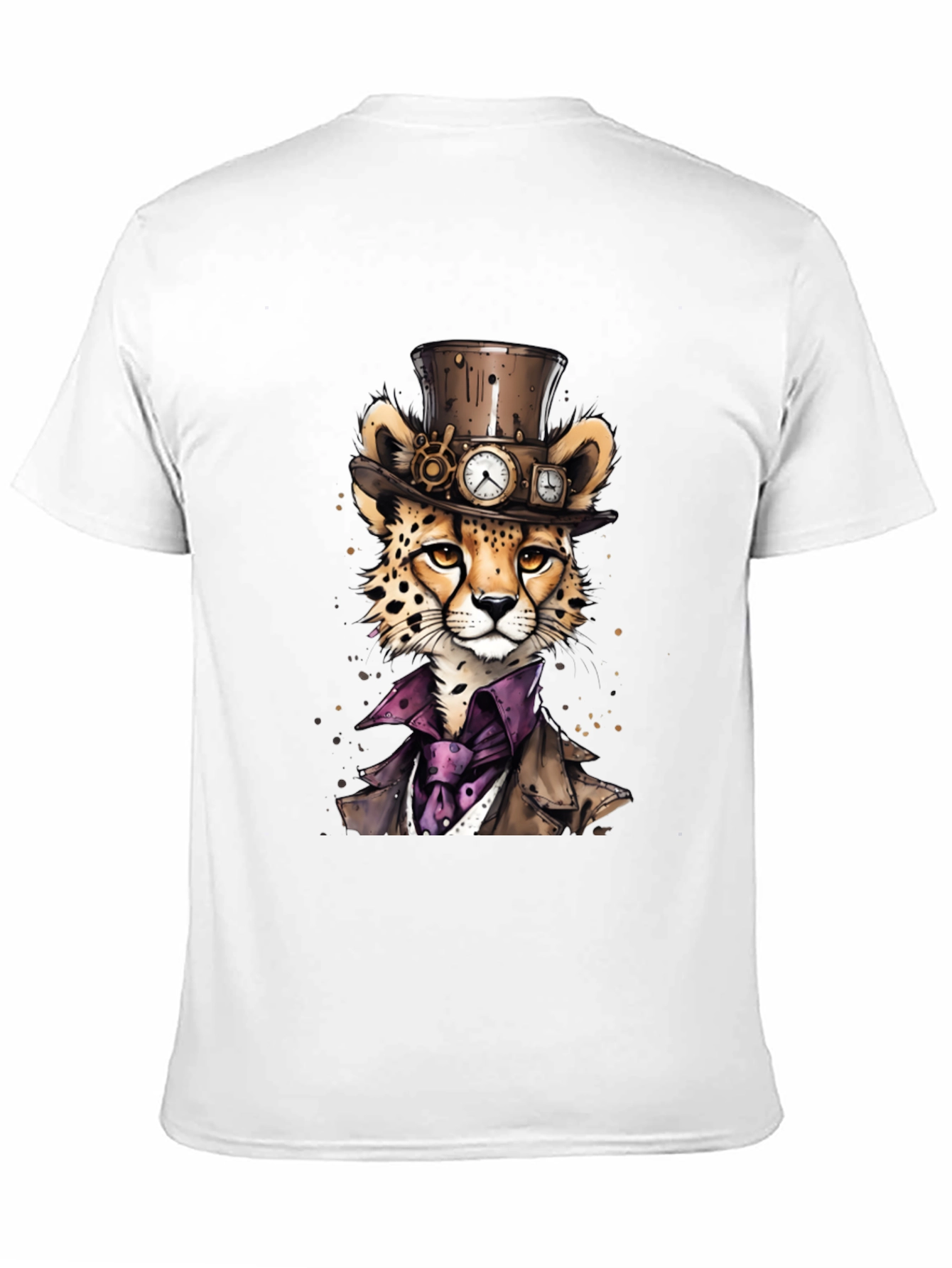 Steampunk Cheetah Graphic T-Shirt