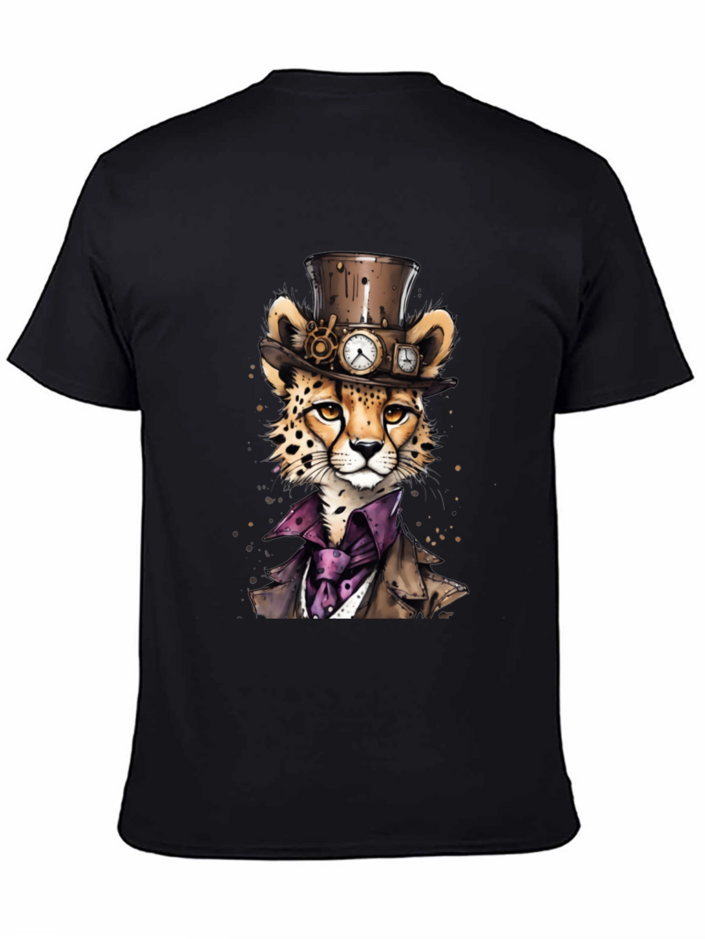 Steampunk Cheetah Graphic T-Shirt