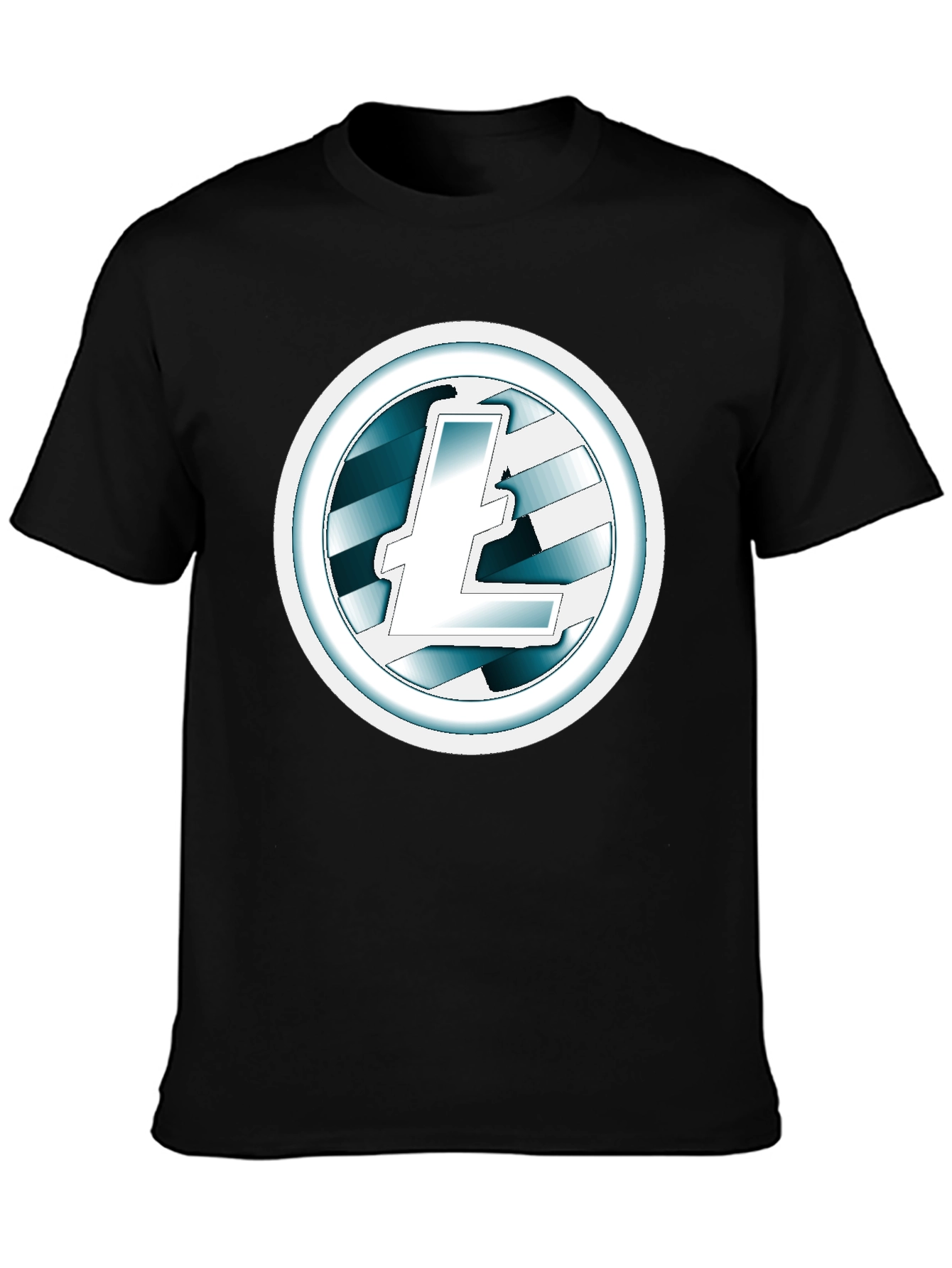 Litecoin Logo Black T-Shirt Cryptocurrency Tee