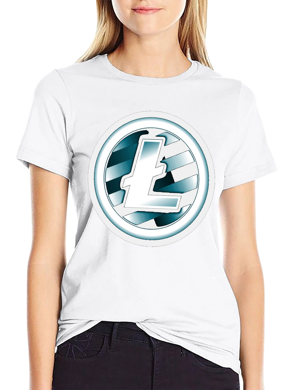 Litecoin Logo Black T-Shirt Cryptocurrency Tee