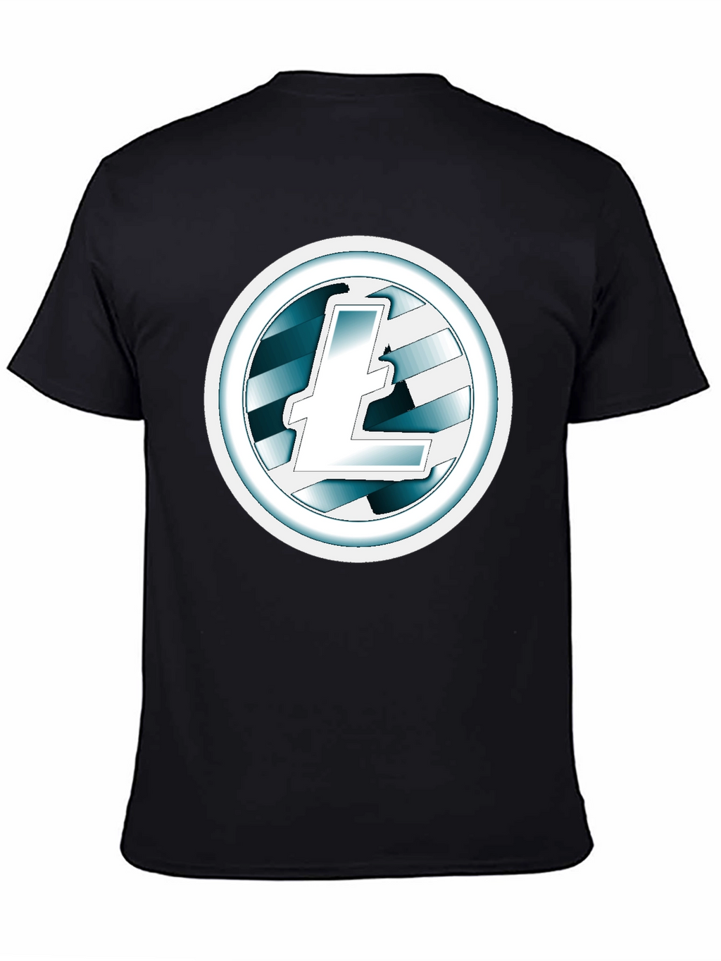 Litecoin Logo Black T-Shirt Cryptocurrency Tee