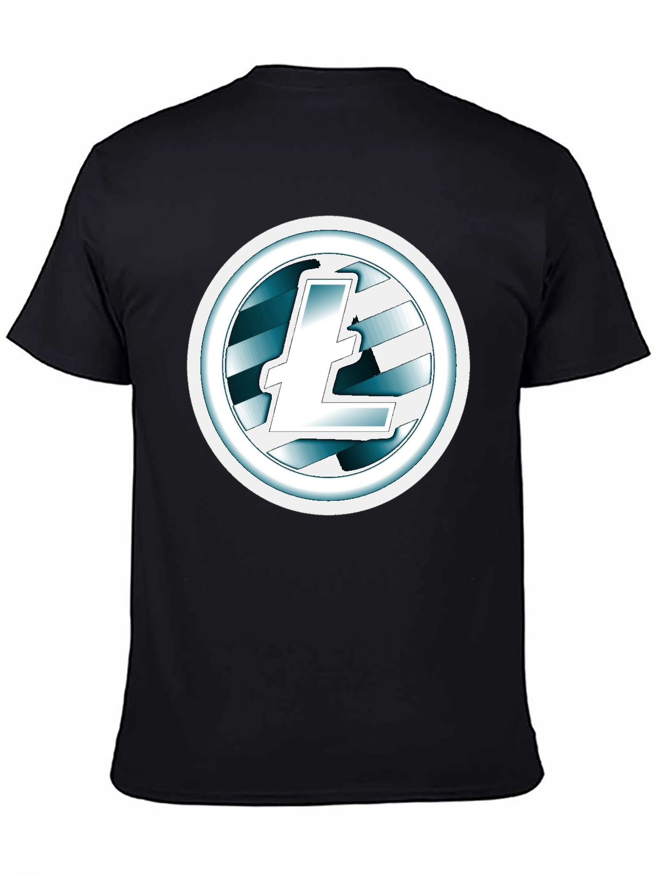 Litecoin Logo Black T-Shirt Cryptocurrency Tee