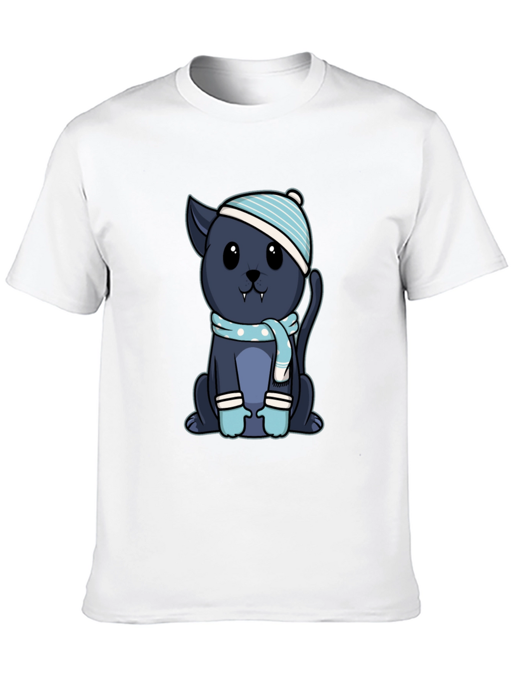 Cute Vampire Kitten T-Shirt - Winter Style