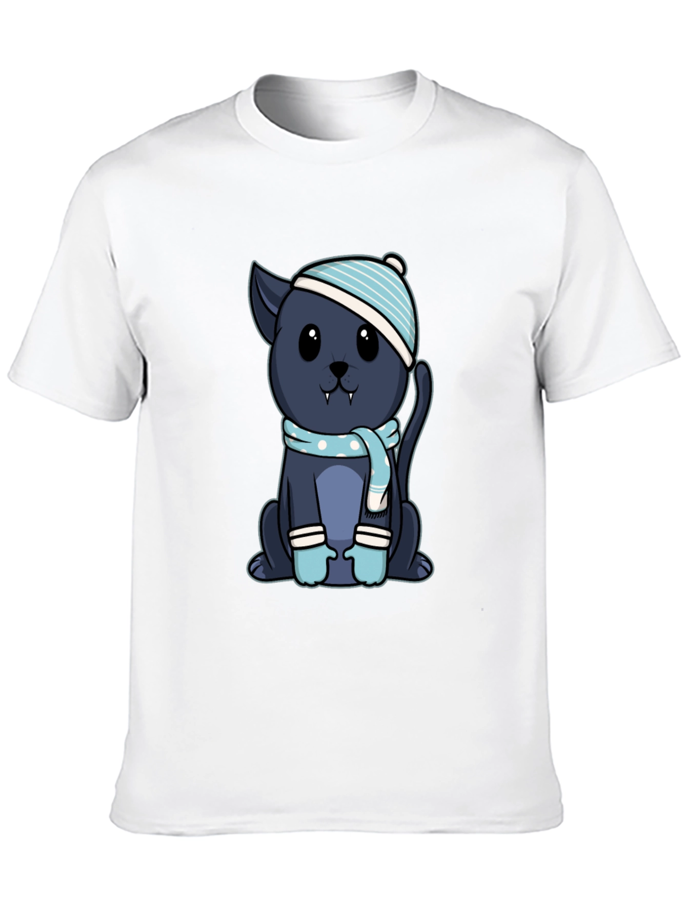 Cute Vampire Kitten T-Shirt - Winter Style