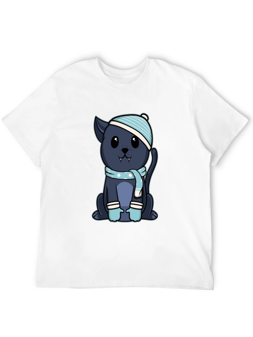 Cute Vampire Kitten T-Shirt - Winter Style