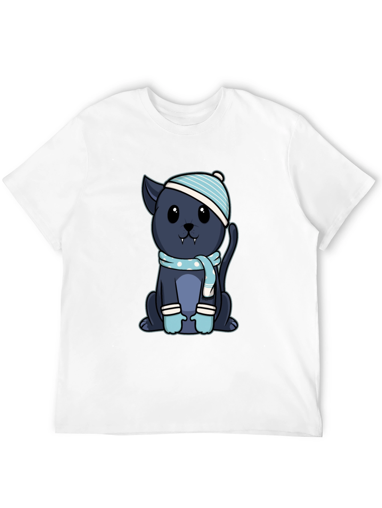 Cute Vampire Kitten T-Shirt - Winter Style