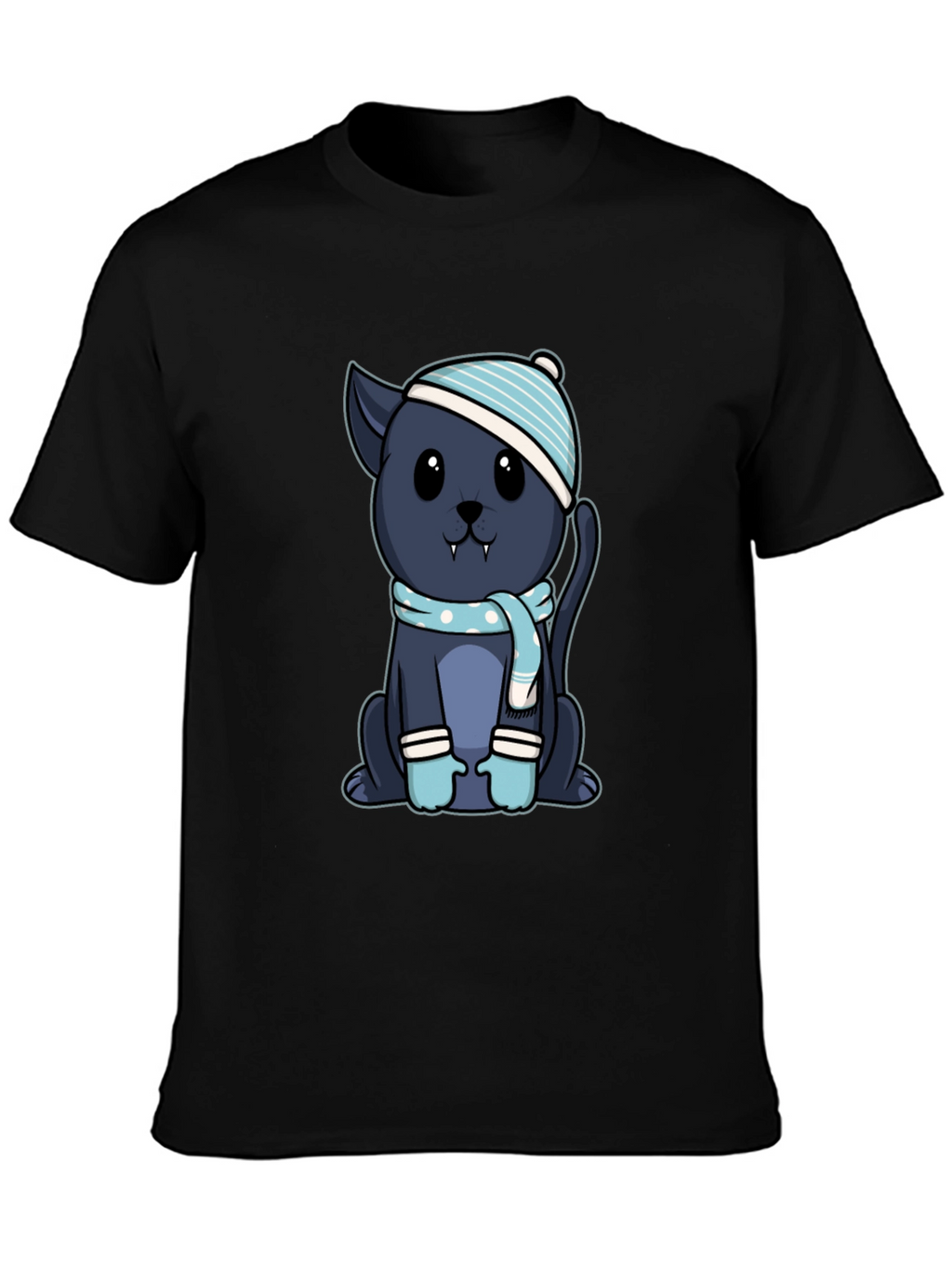 Cute Vampire Kitten T-Shirt - Winter Style