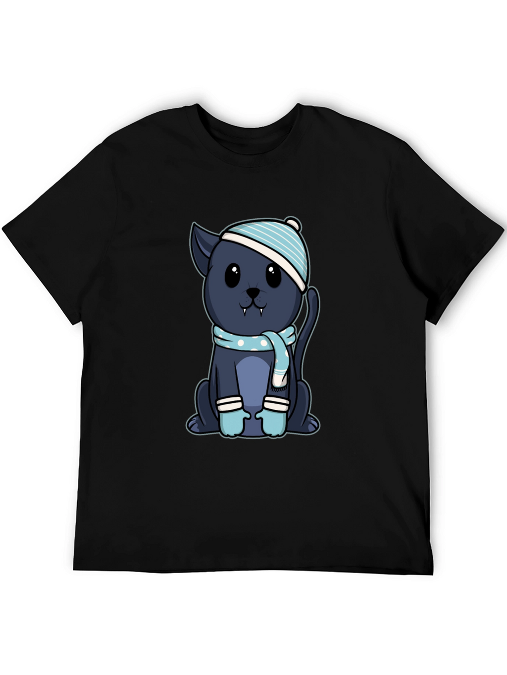 Cute Vampire Kitten T-Shirt - Winter Style