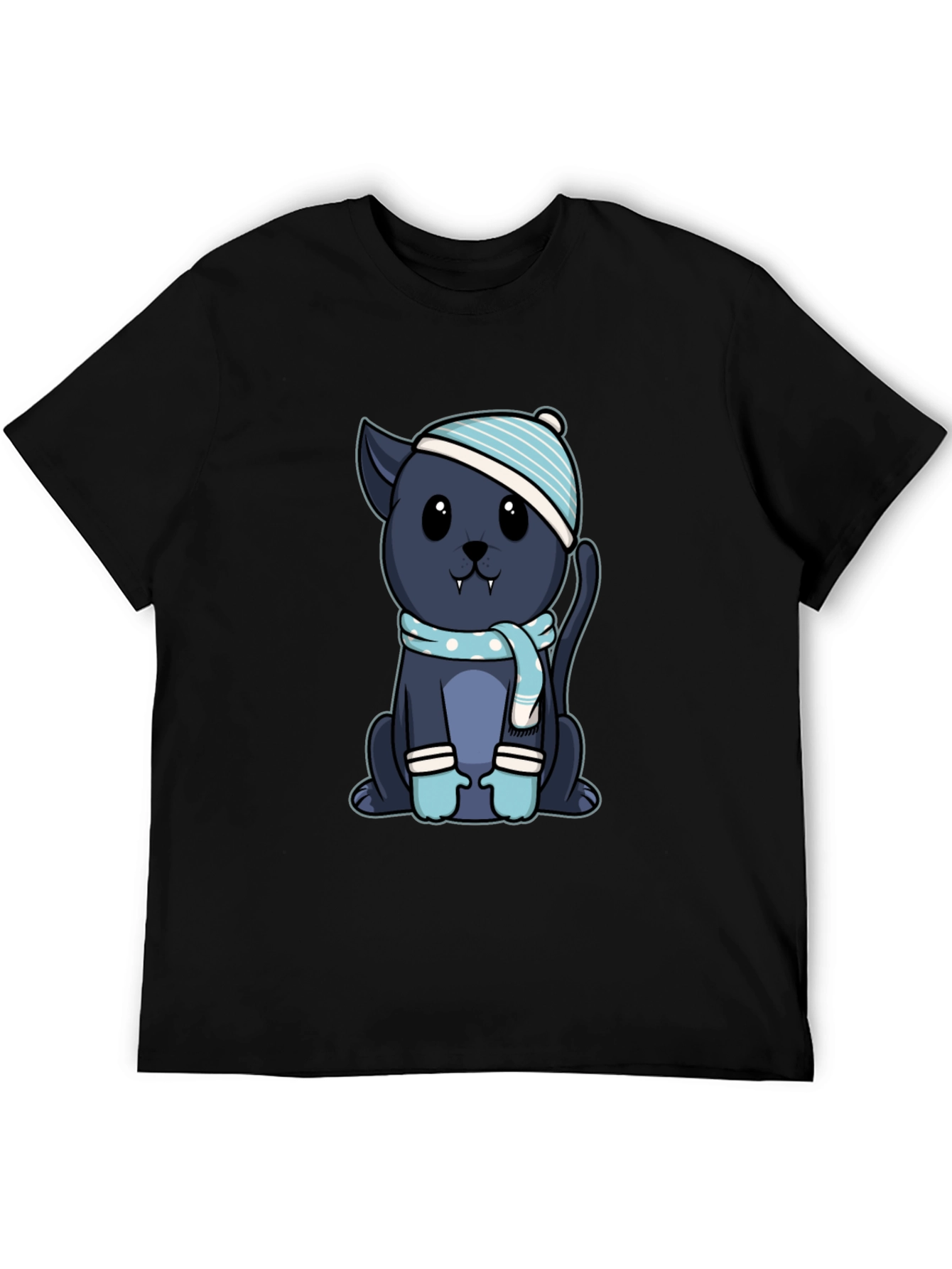 Cute Vampire Kitten T-Shirt - Winter Style
