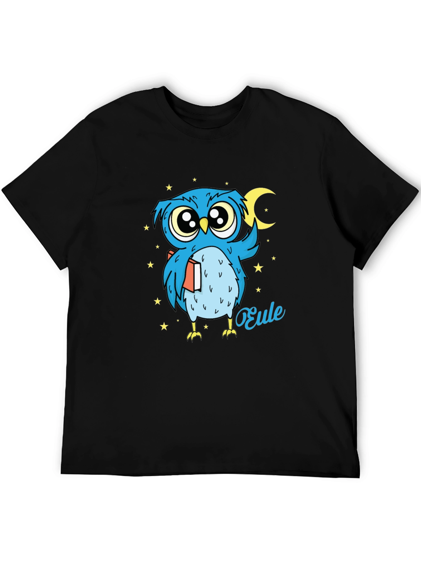 Whimsical Owl Graphic Tee - Nighttime Reader