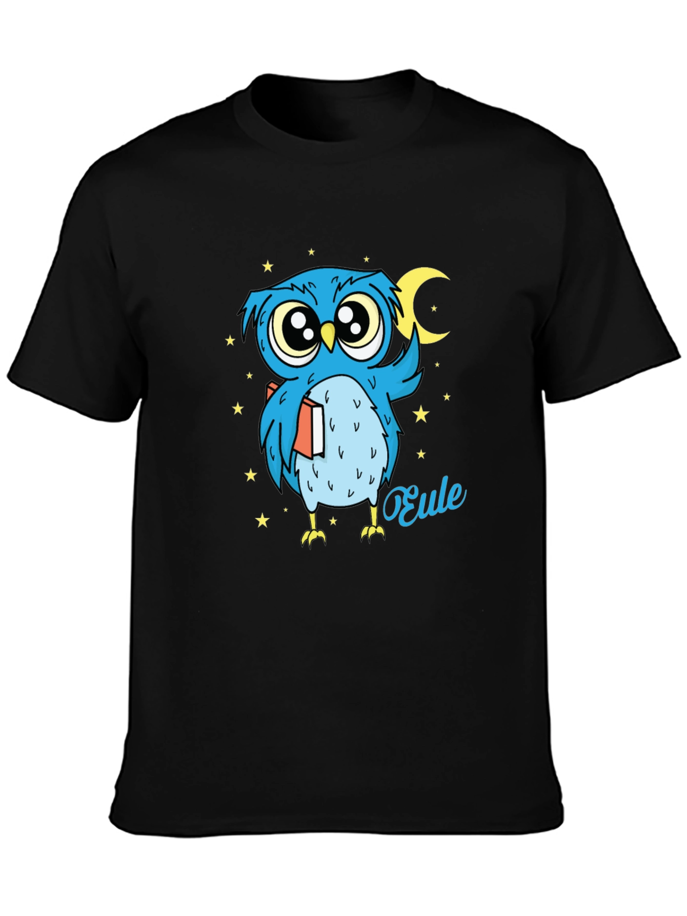Whimsical Owl Graphic Tee - Nighttime Reader