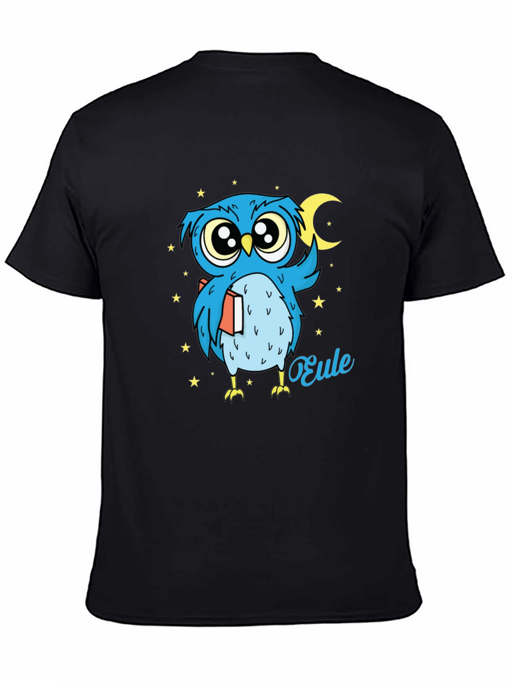 Whimsical Owl Graphic Tee - Nighttime Reader