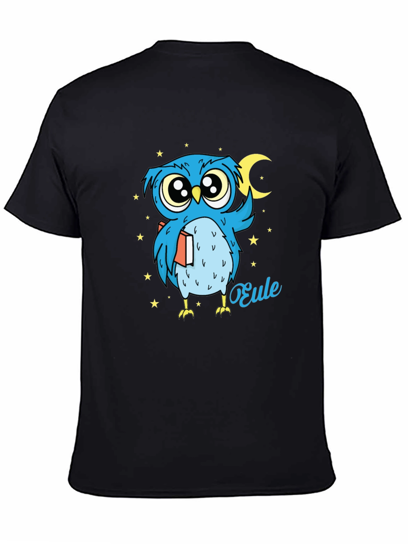 Whimsical Owl Graphic Tee - Nighttime Reader