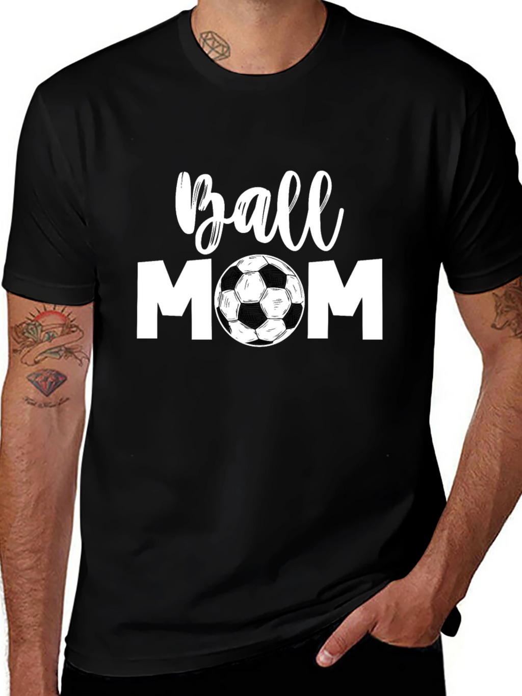 Ball Mom T-Shirt - Soccer Design