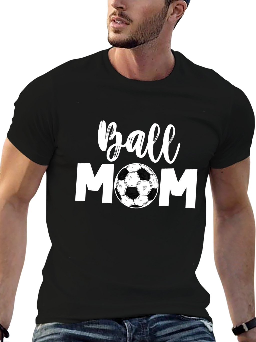 Ball Mom T-Shirt - Soccer Design