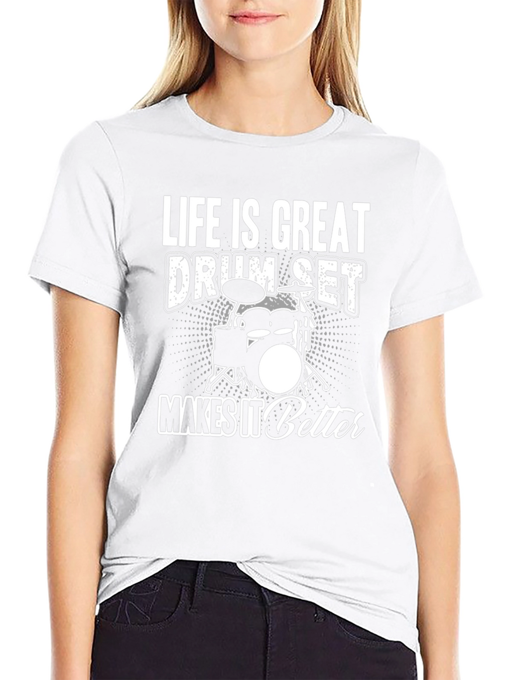 Drum Set Graphic Tee - Life Is Great
