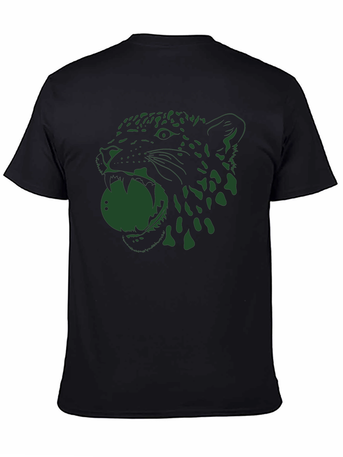 Jaguar Graphic Tee - Bold Black Cotton T-Shirt