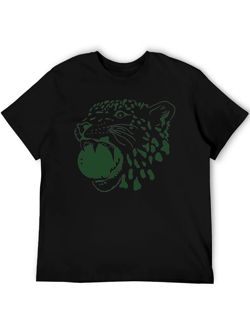 Jaguar Graphic Tee - Bold Black Cotton T-Shirt