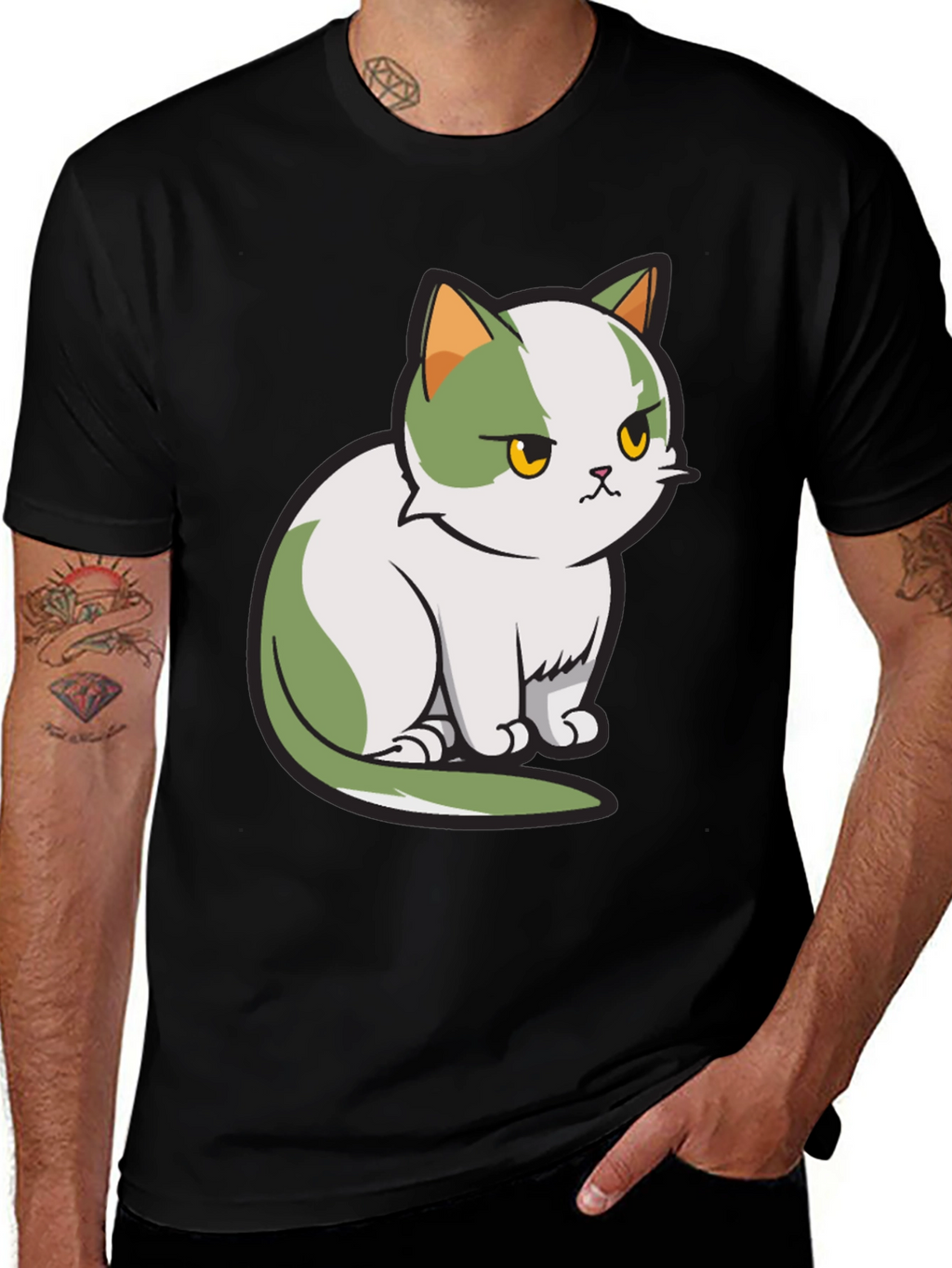 Grumpy Cat T-Shirt - Unisex Black Cotton Tee