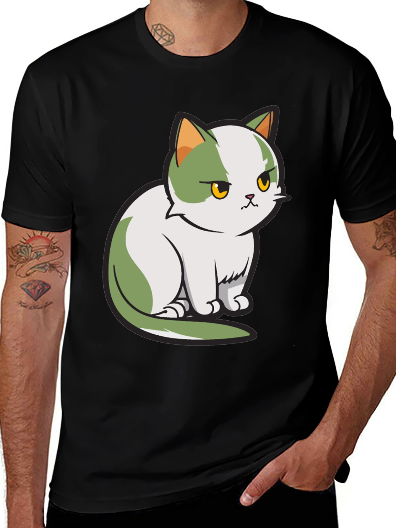 Grumpy Cat T-Shirt - Unisex Black Cotton Tee