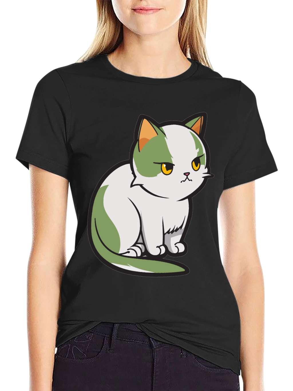 Grumpy Cat T-Shirt - Unisex Black Cotton Tee