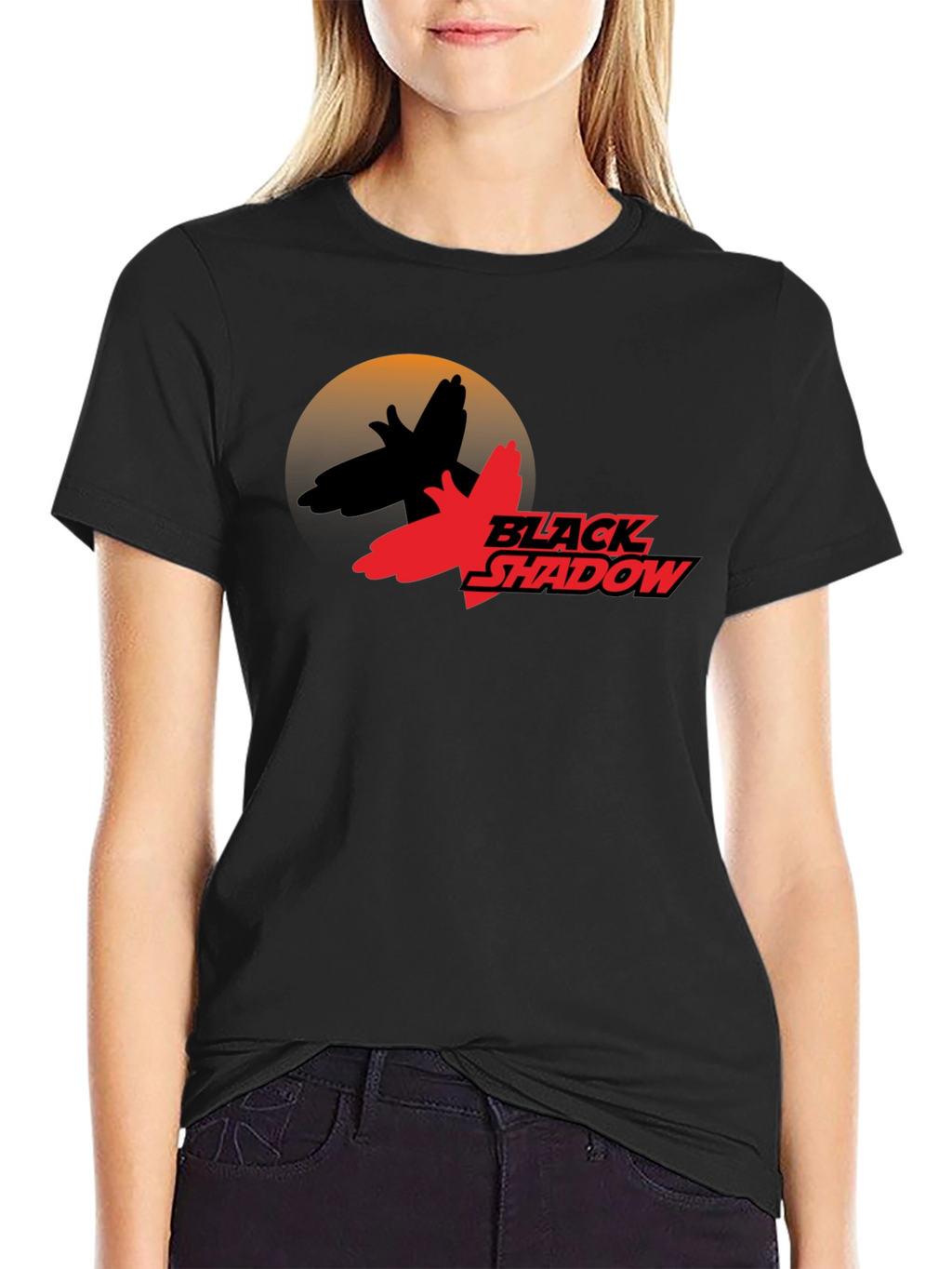 Black Shadow Graphic Tee - Retro Inspired T-Shirt