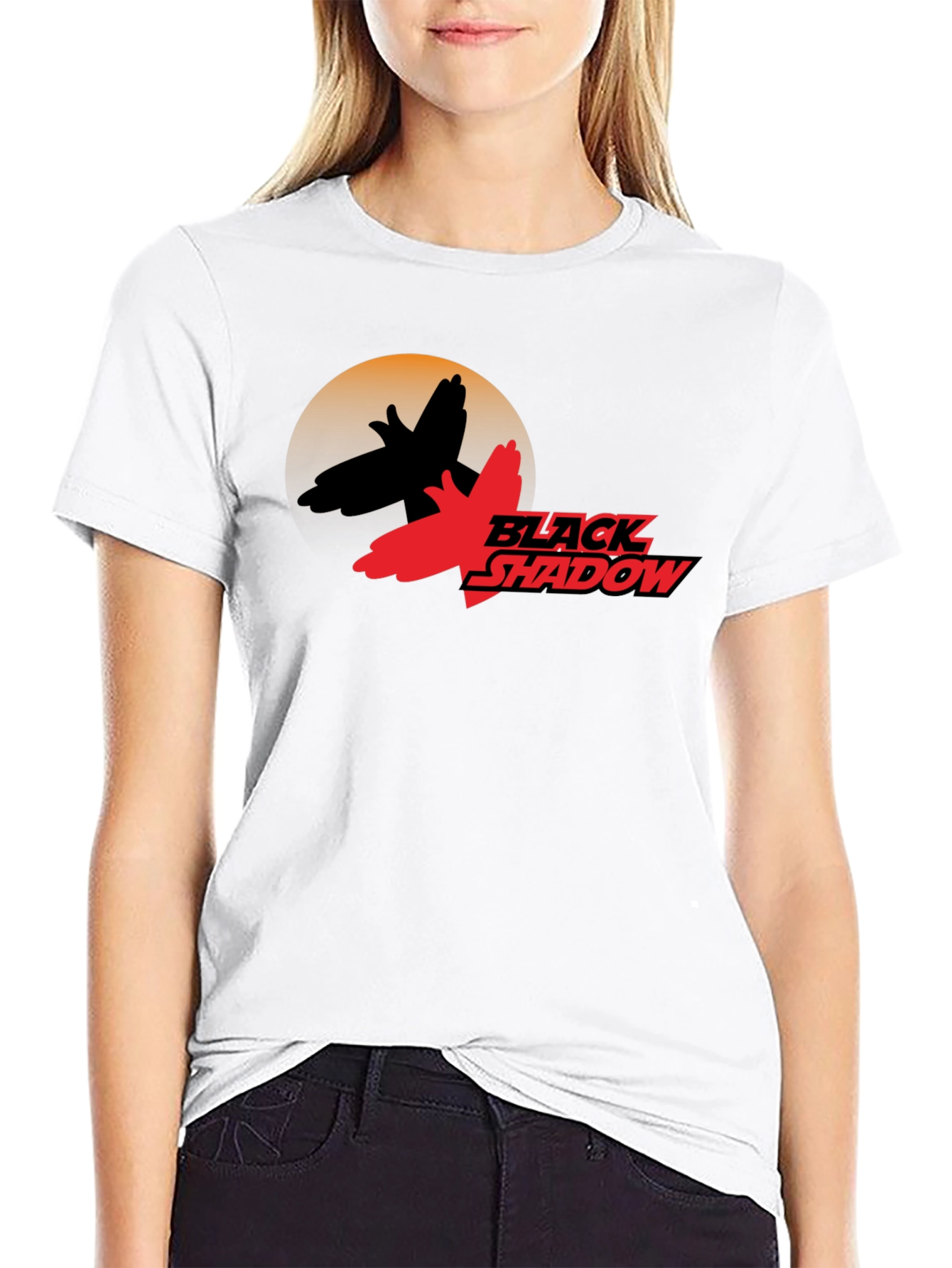 Black Shadow Graphic Tee - Retro Inspired T-Shirt