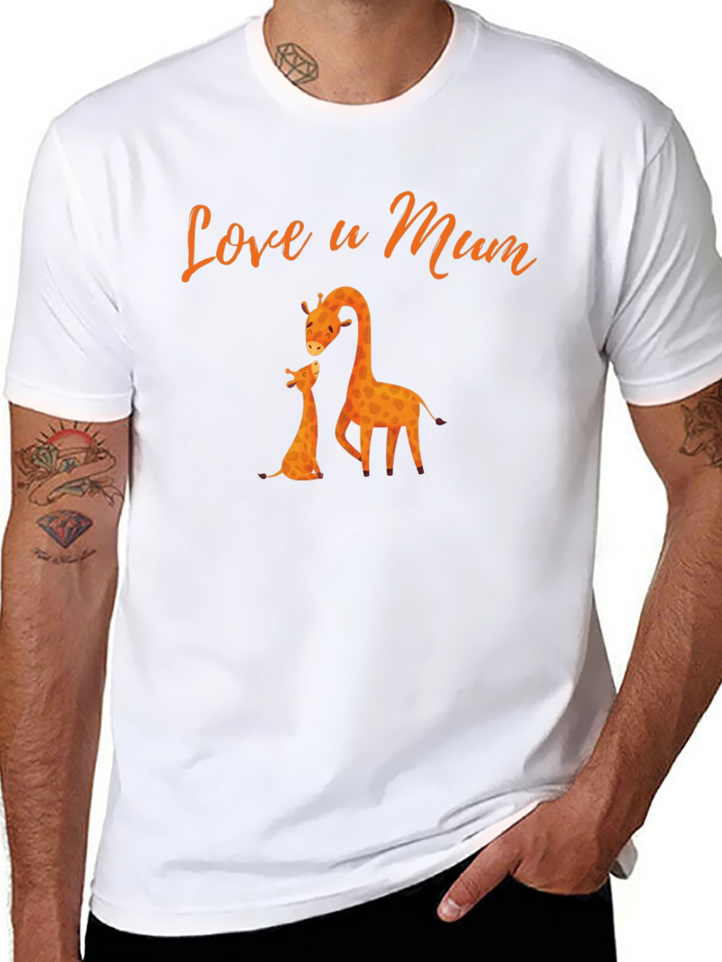 Love u Mum Giraffe T-Shirt