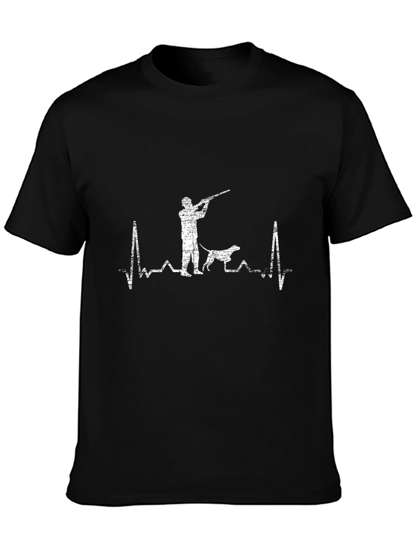 Hunting Heartbeat T-Shirt - Hunter & Dog Design