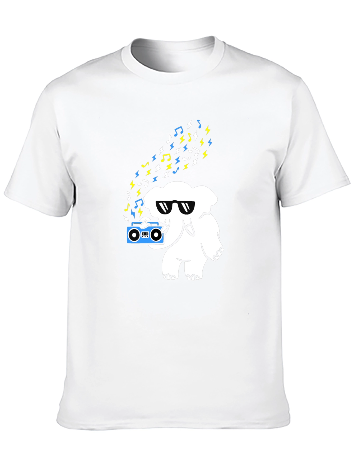 Cool Elephant Boombox Graphic T-Shirt