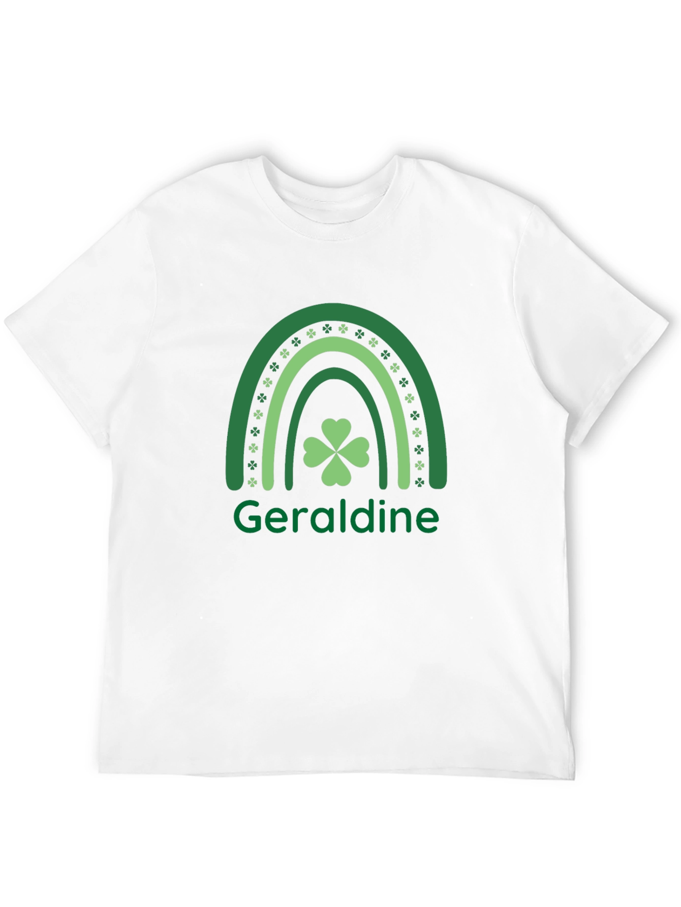 Geraldine St. Patricks Day Rainbow Clover T-Shirt