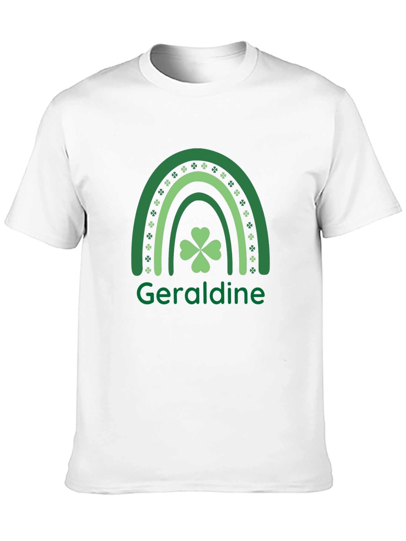 Geraldine St. Patricks Day Rainbow Clover T-Shirt