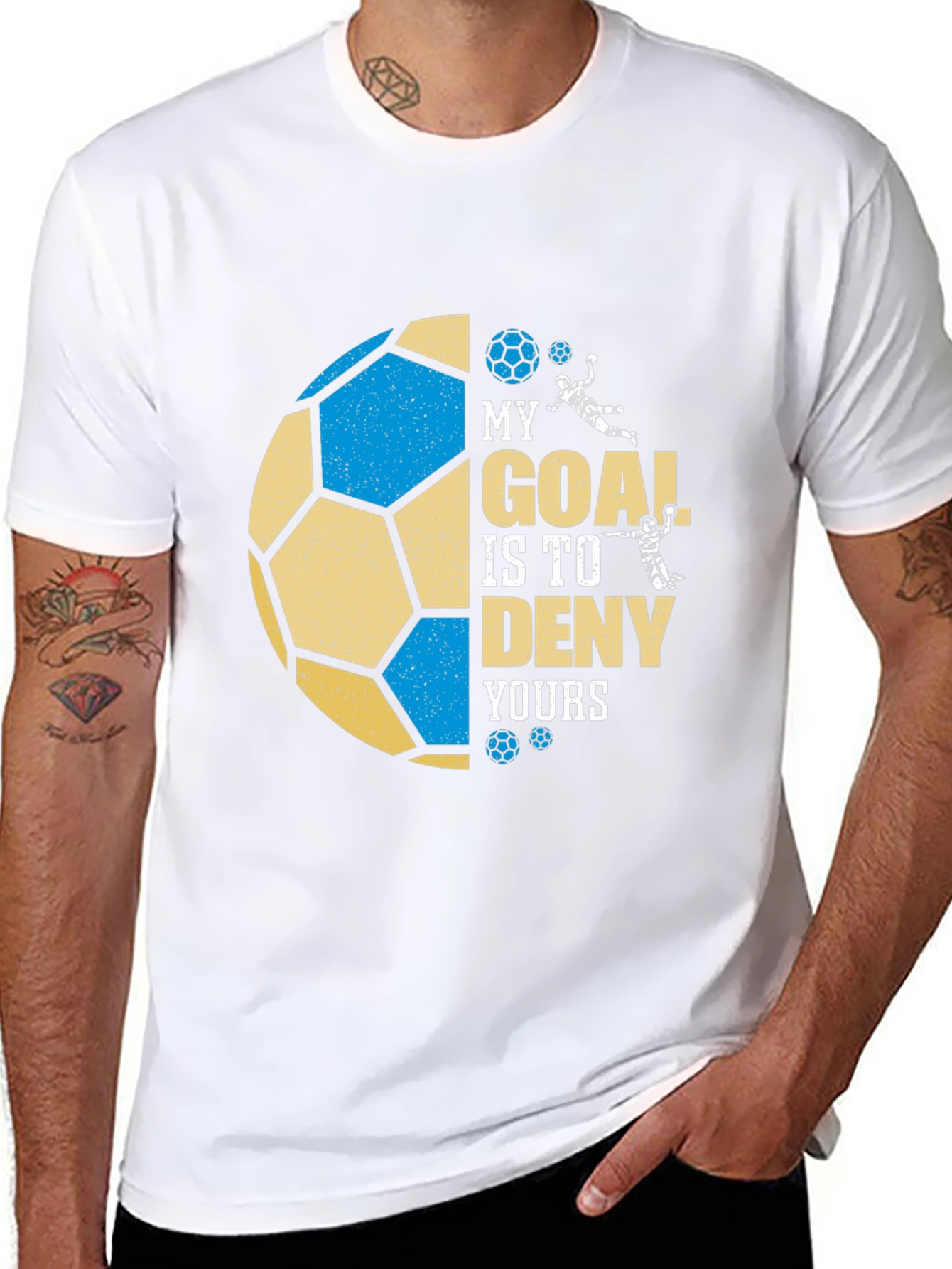 Soccer Goal T-Shirt: My Goal is to Deny Yours - Black