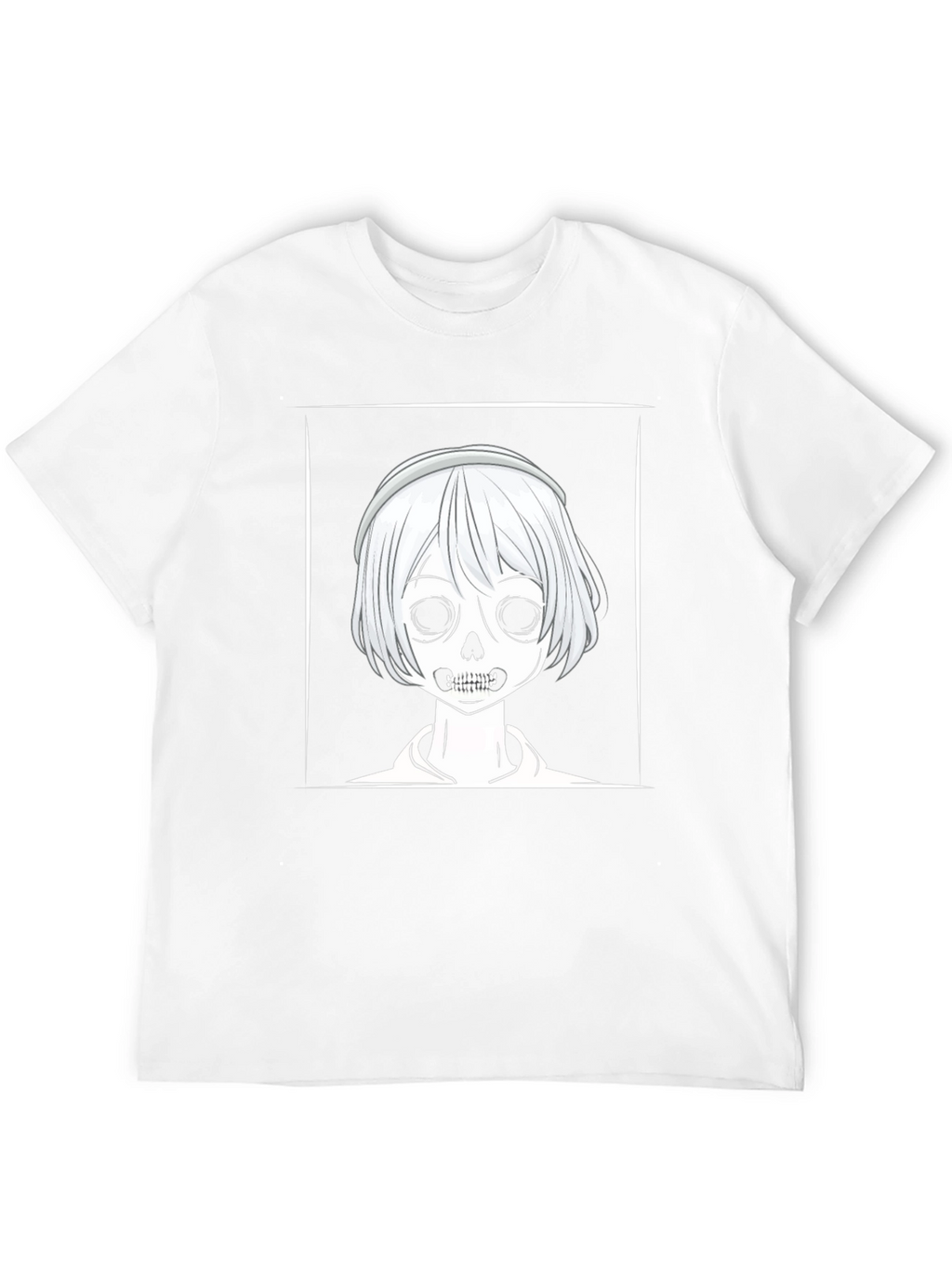 Skull Anime Graphic Black T-Shirt