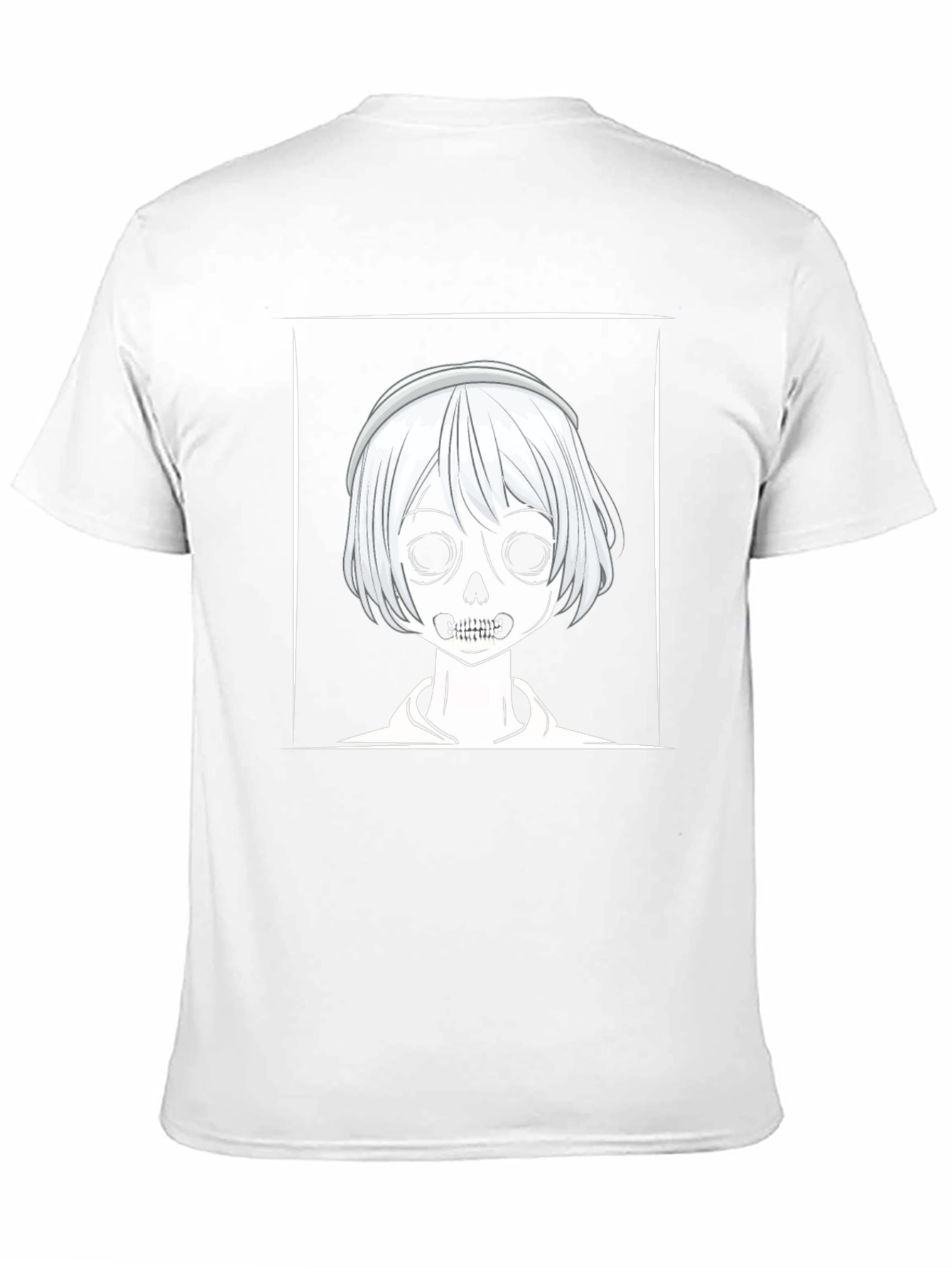 Skull Anime Graphic Black T-Shirt