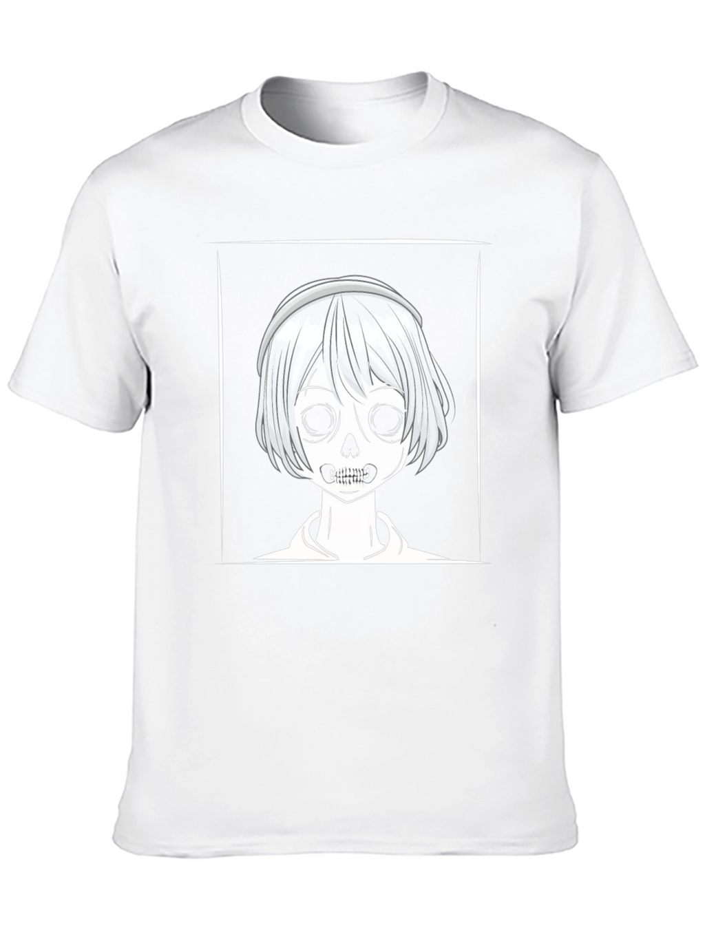 Skull Anime Graphic Black T-Shirt