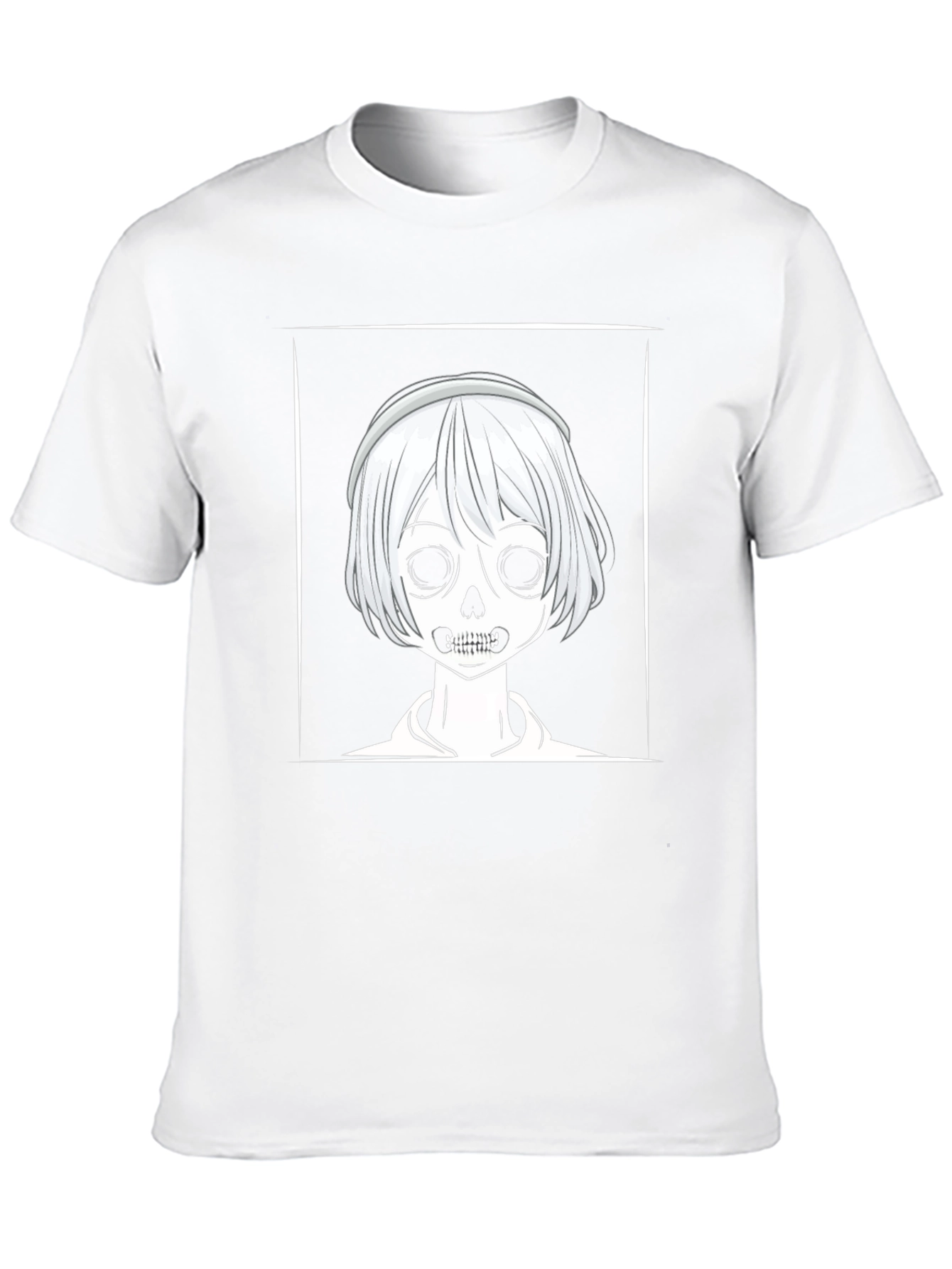 Skull Anime Graphic Black T-Shirt