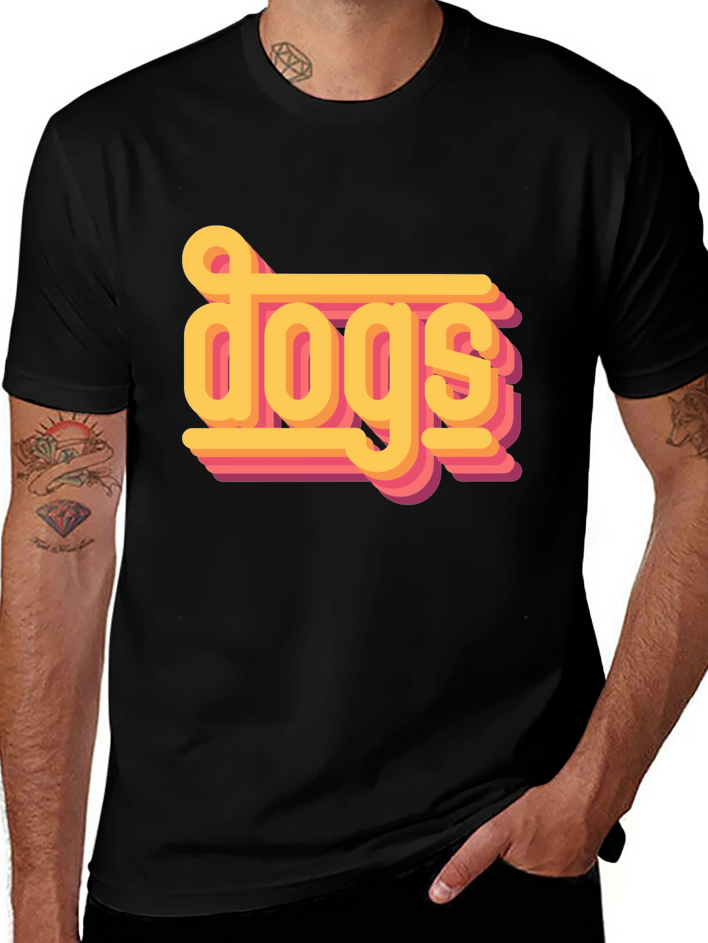 Retro Dogs Graphic Tee - Stylish Pet Lover Shirt