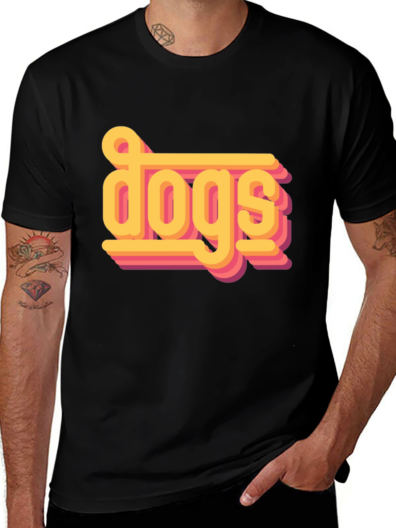 Retro Dogs Graphic Tee - Stylish Pet Lover Shirt