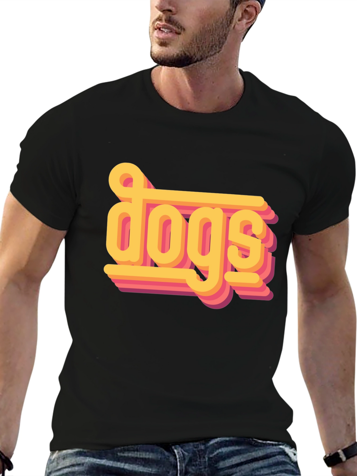 Retro Dogs Graphic Tee - Stylish Pet Lover Shirt