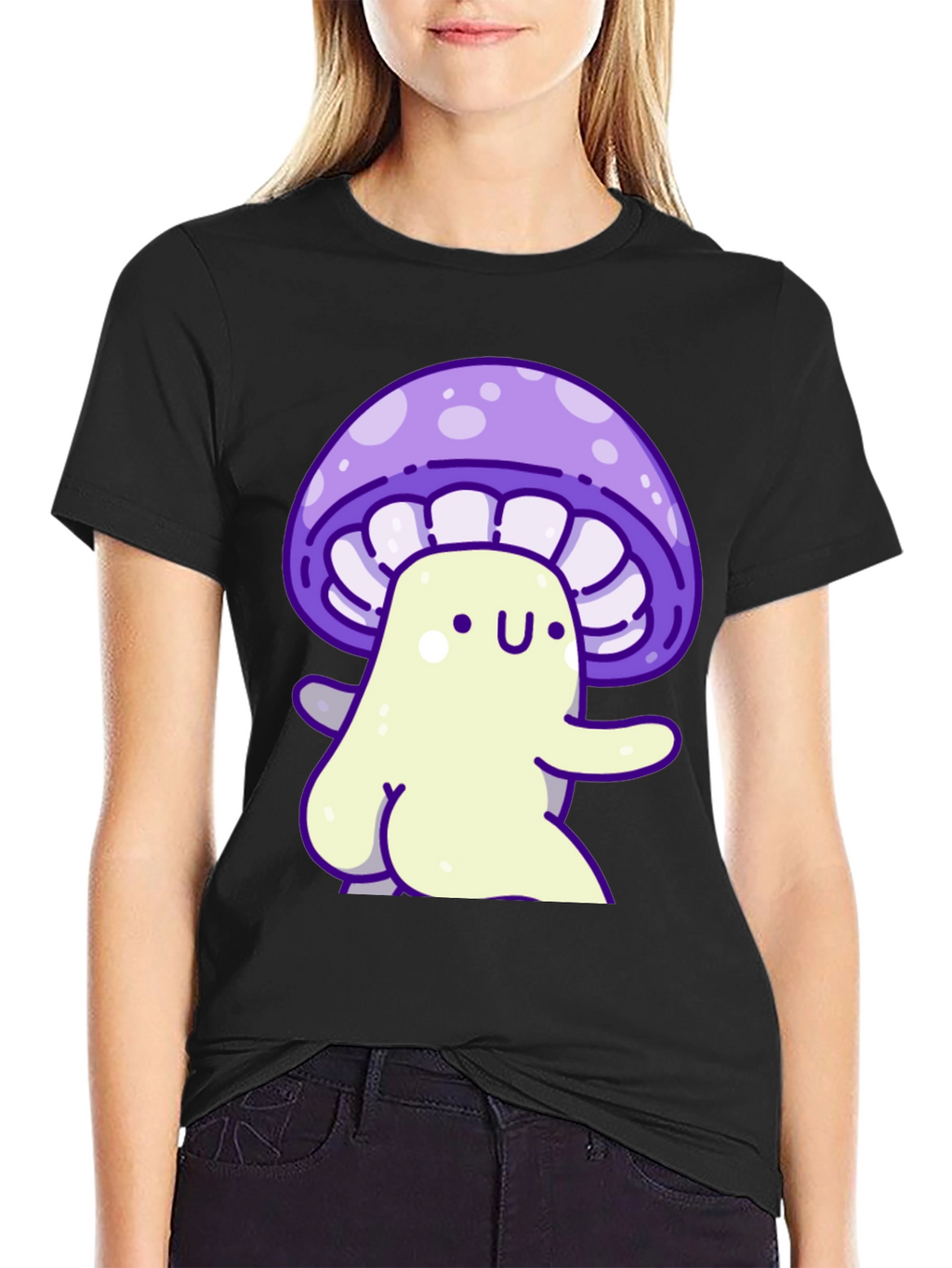 Cute Mushroom Character Graphic Tee